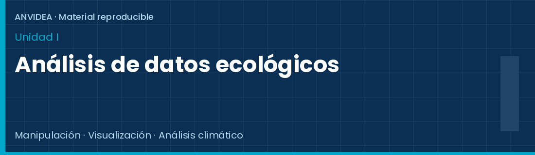 Unidad I — Análisis de datos ecológicos